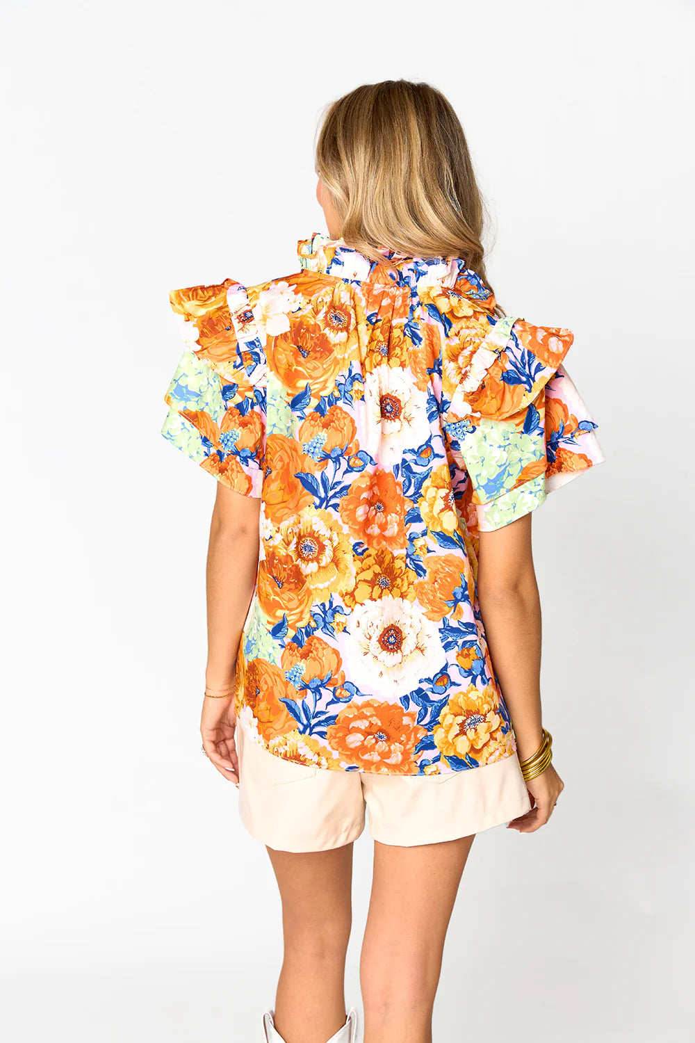 shauna ruffle shoulder top | seeya later