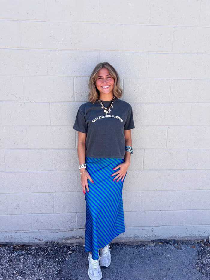 pairs well with champagne® cropped tee