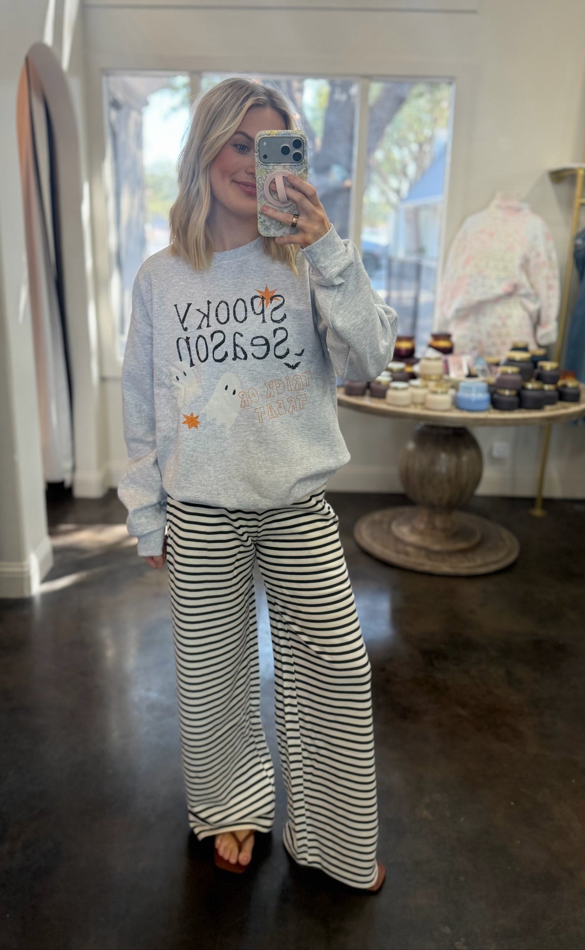 ghost season graphic sweatshirt