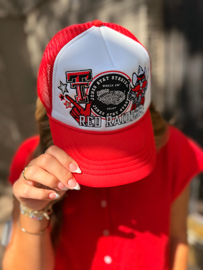texas tech layer patch foam trucker