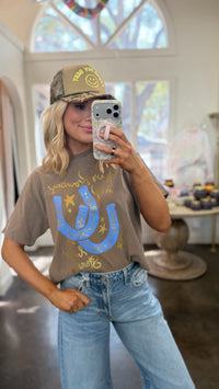 busy counting my lucky stars cropped tee