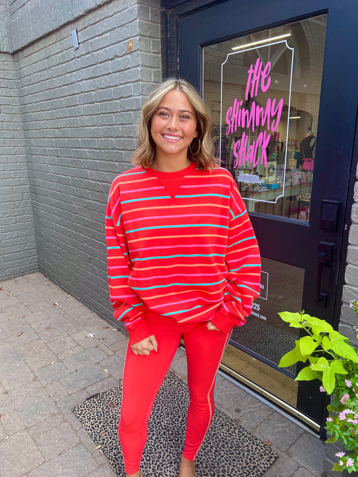 devyn sweatshirt - strawberry smoothie | BEACHRIOT