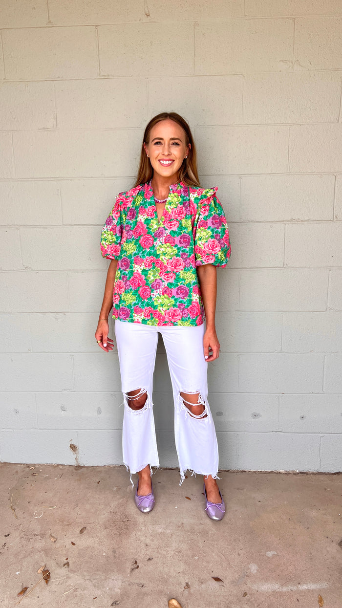 fresh blooms floral top