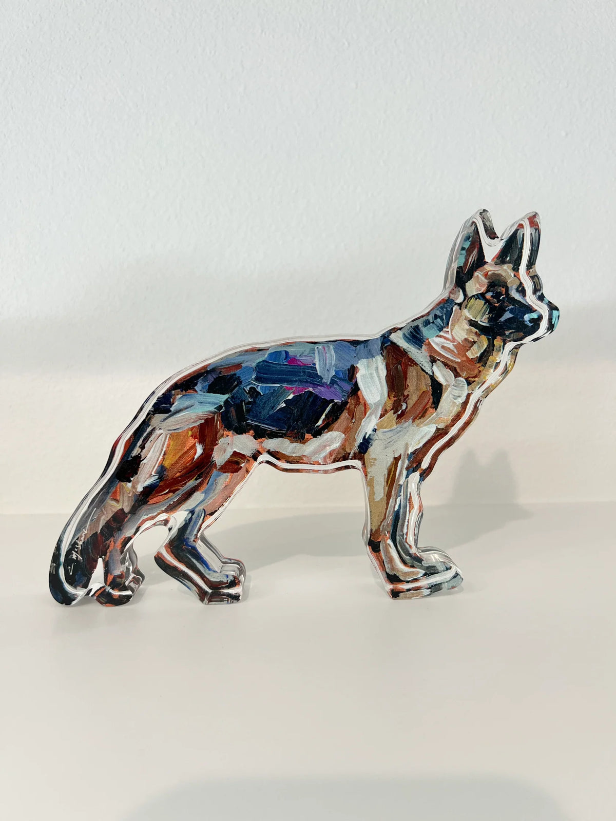 chelsea mcshane art |  German Shephard acrylic cutout