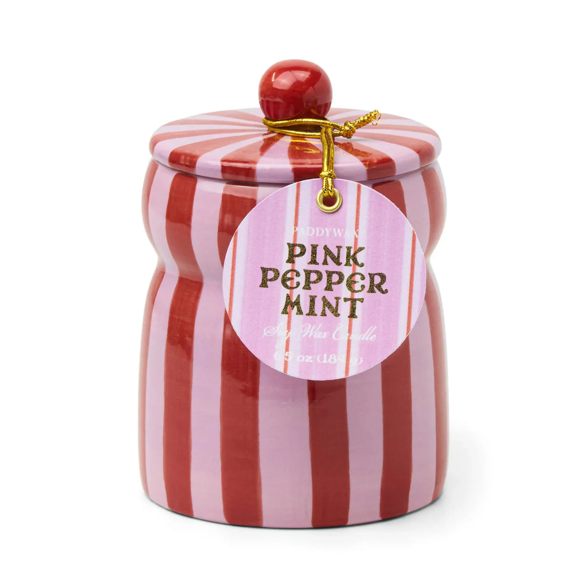 pink peppermint 6.5oz candle