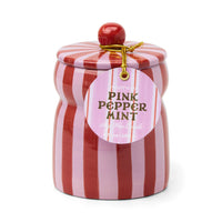 pink peppermint 6.5oz candle