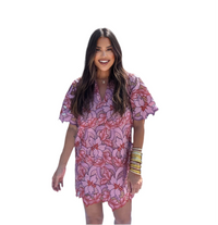 lulu short sleeve mini caftan dress | buddylove