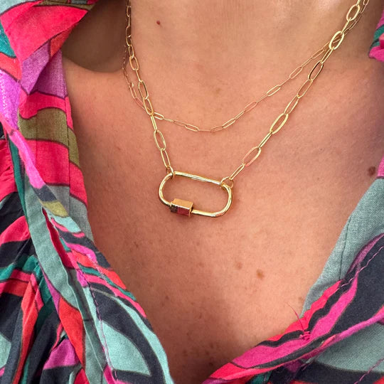 charm bar | TJ carabiner clip charm necklace