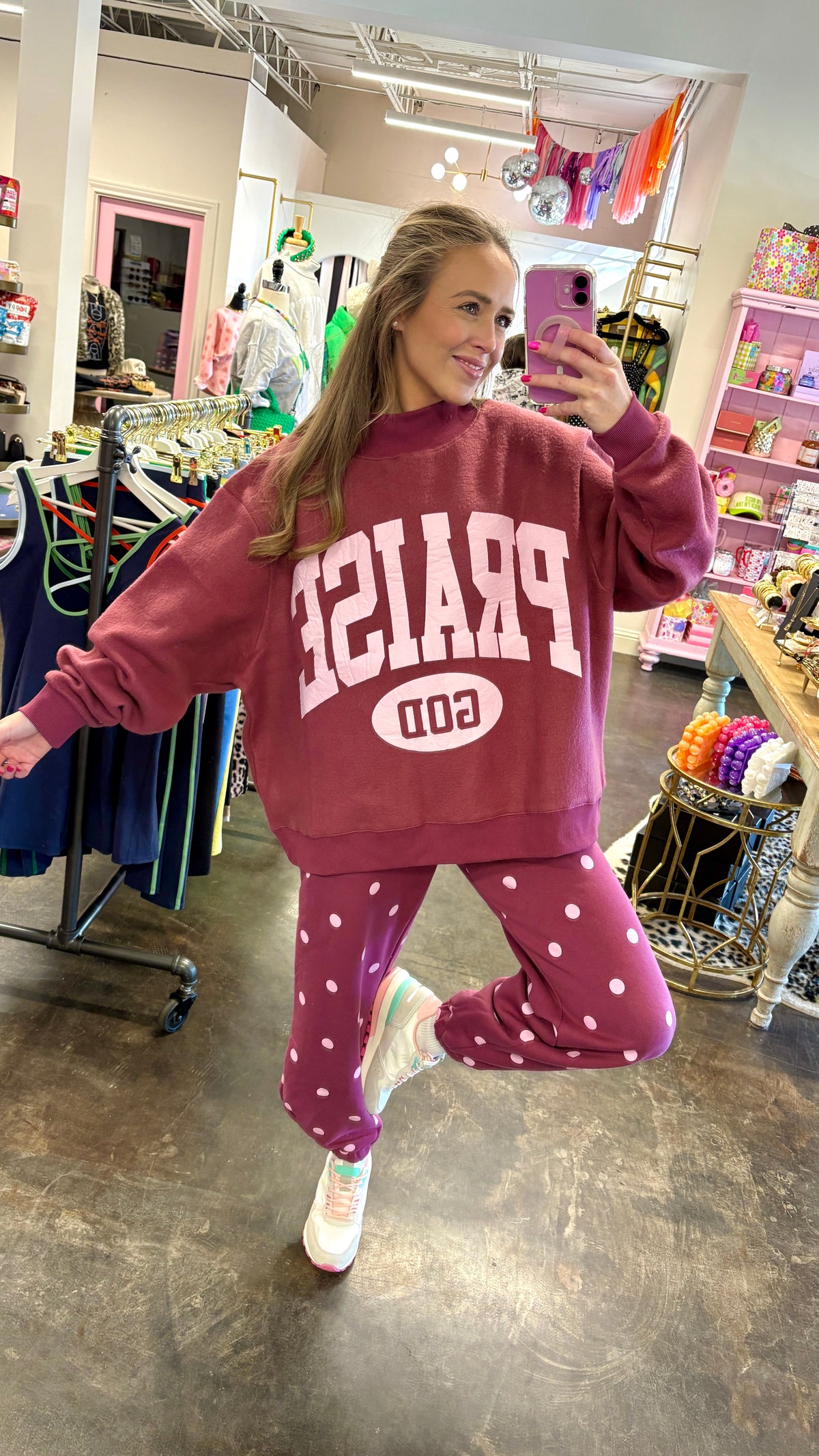 praise GOD reversible mock neck