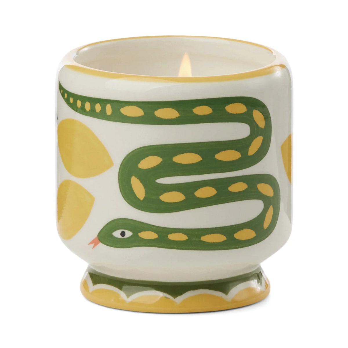 A Dopo 8 oz Handpainted "Snake" Ceramic - Wild Lemongrass