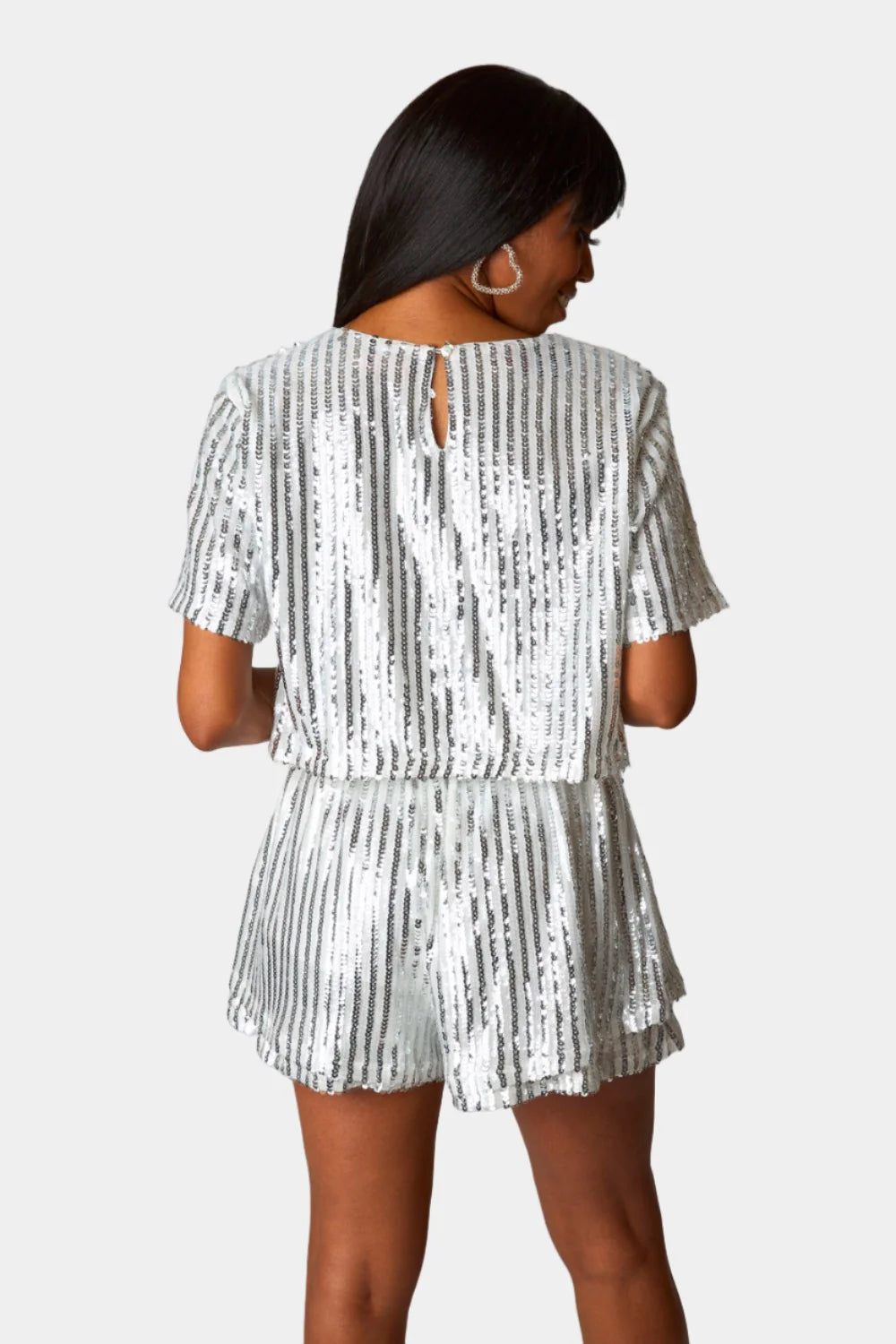 laura sequin set | white