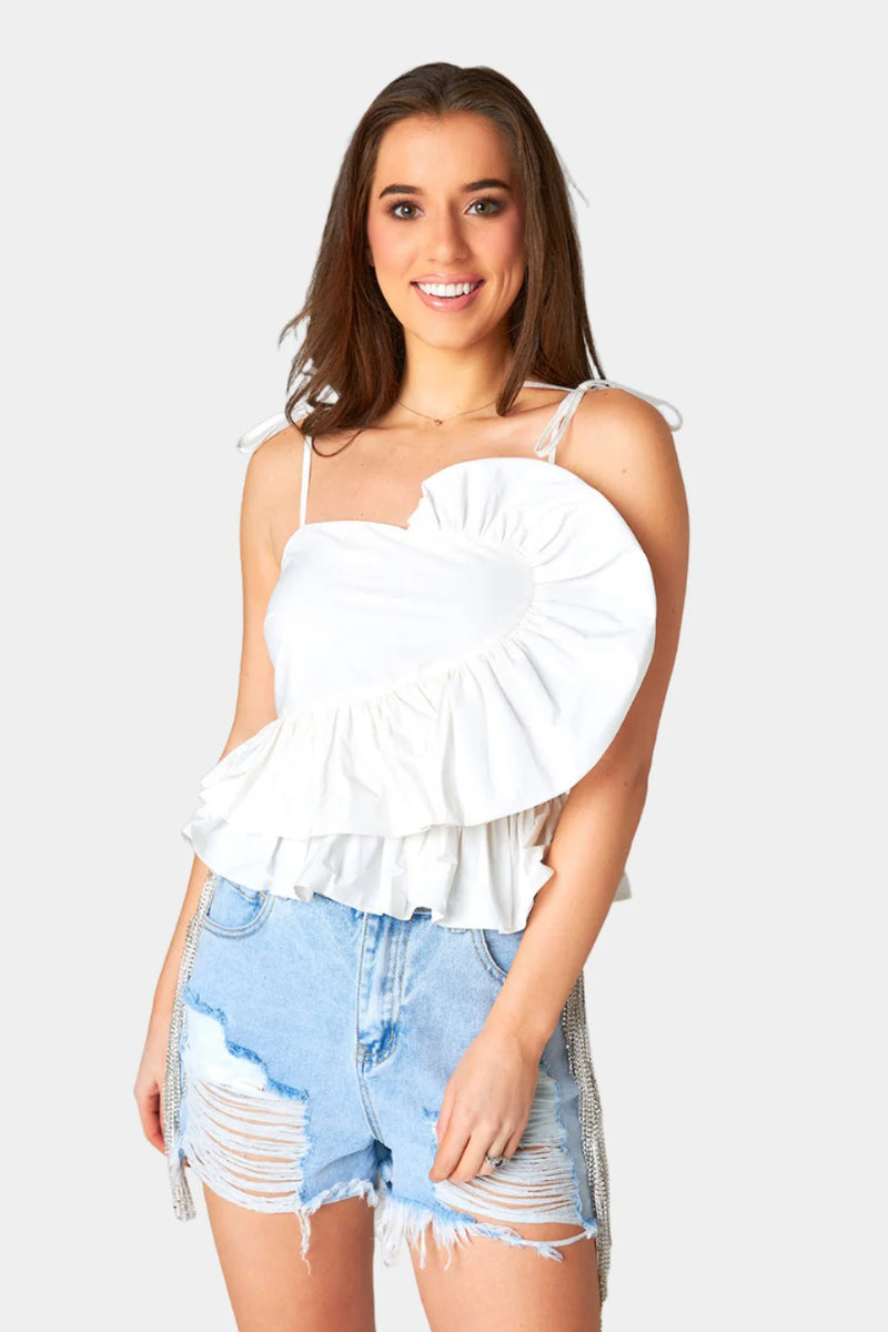 beck ruffle tank top