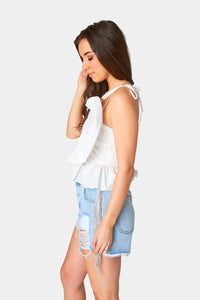 beck ruffle tank top