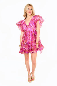 hollis puff sleeve mini dress