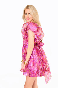 hollis puff sleeve mini dress
