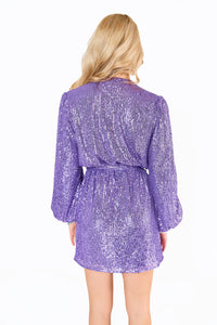 adeline sequin wrap dress