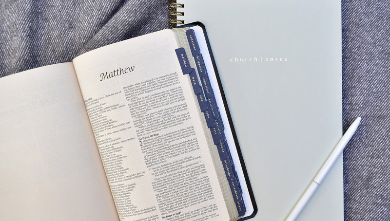 church notes | navy/grey bible tabs