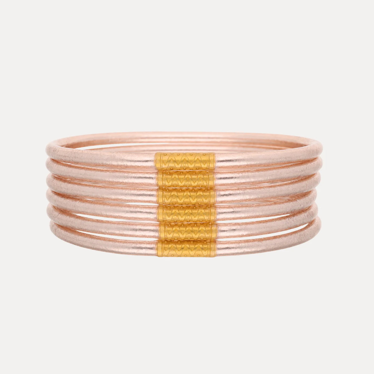 BuDhaGirl | champagne lumine all weather bangles | set of 6