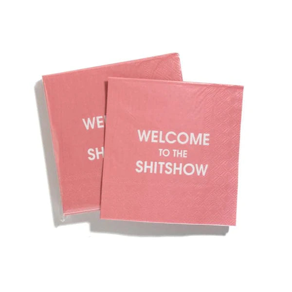 welcome to the shitshow cocktail napkins