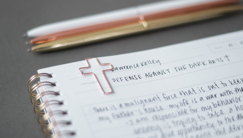 church notes | cross paperclips