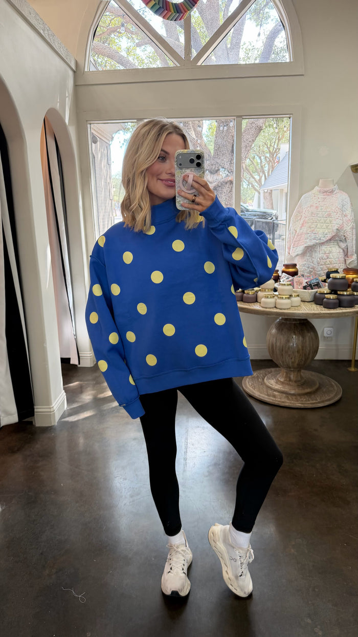 good things reversible mock neck sweatshirt