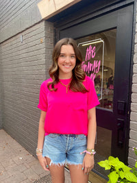 easy does it satin pocket tee
