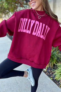 dilly dally mockneck sweatshirt