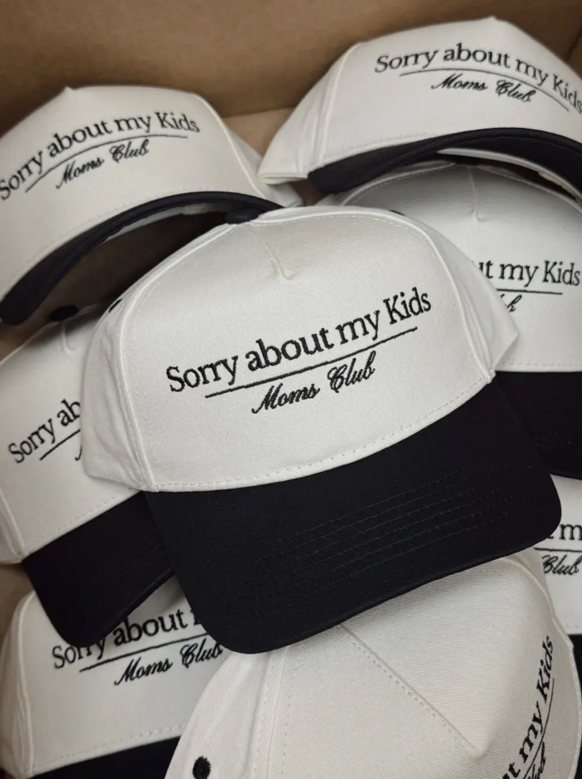 sorry about my kids trucker hat