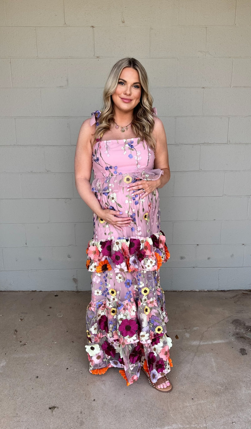 edie tie shoulder maxi dress | vineyard