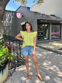 a little longer denim short
