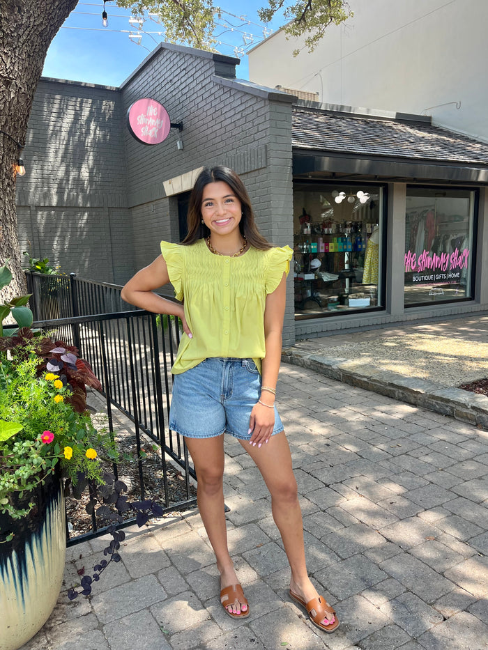 a little longer denim short