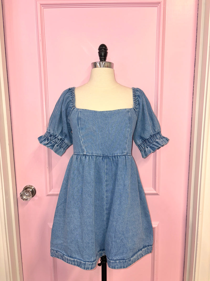 forget about it denim romper