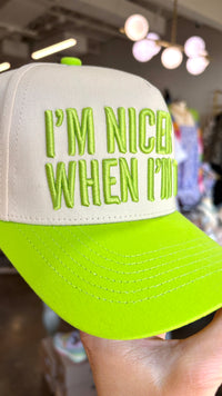 nicer when i'm tan trucker hat