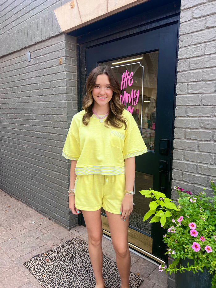 mood booster lime short set