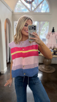 in rotation striped sweater tank