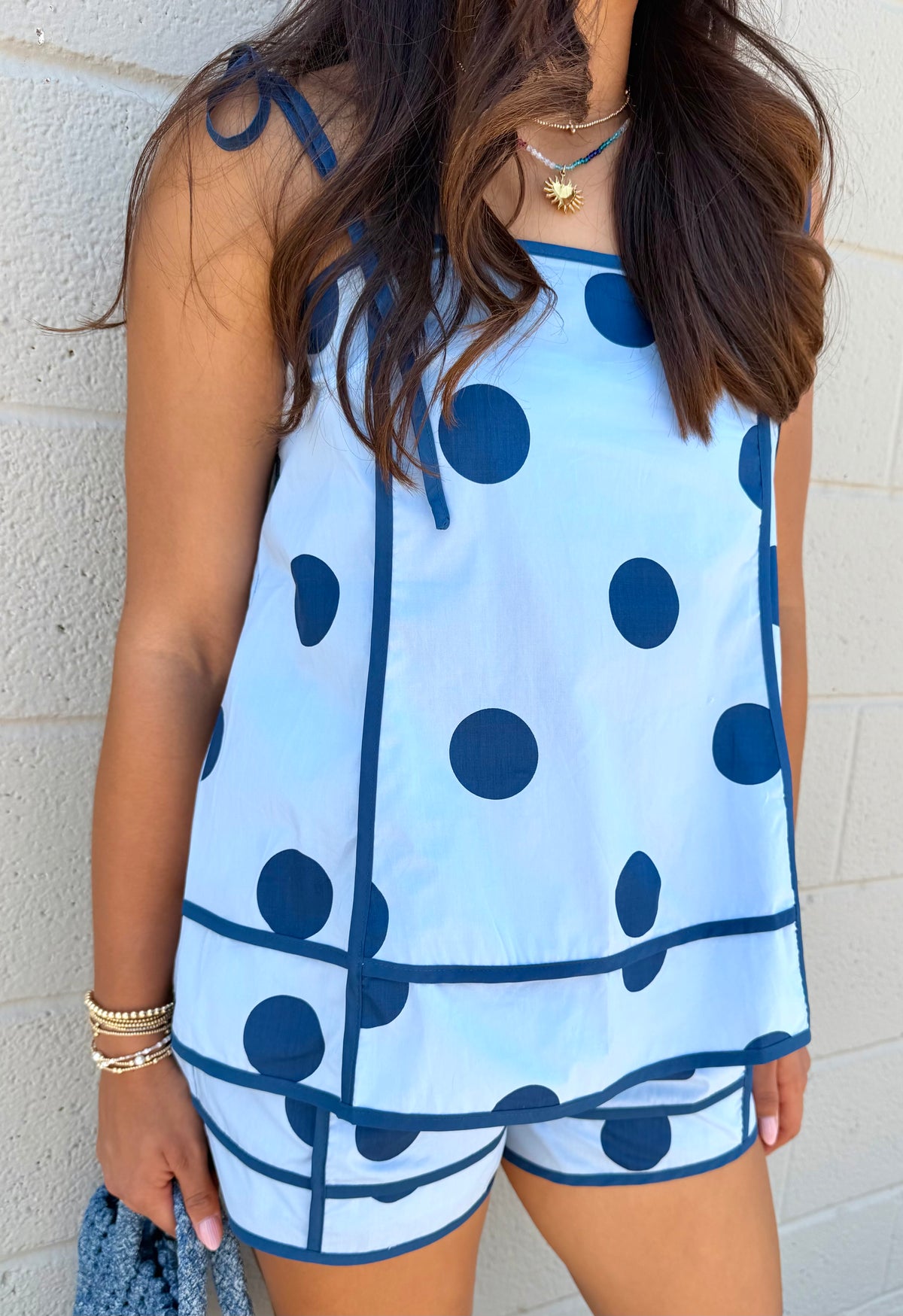 summer fling polka dot tank