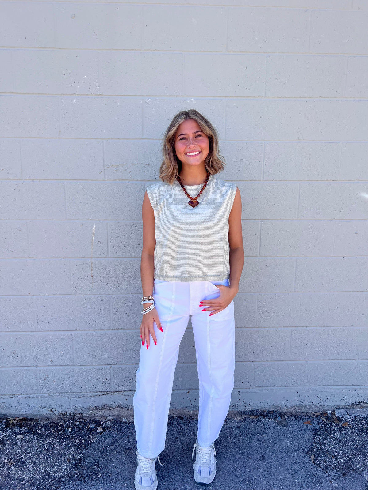 sage it ain't so knit tank