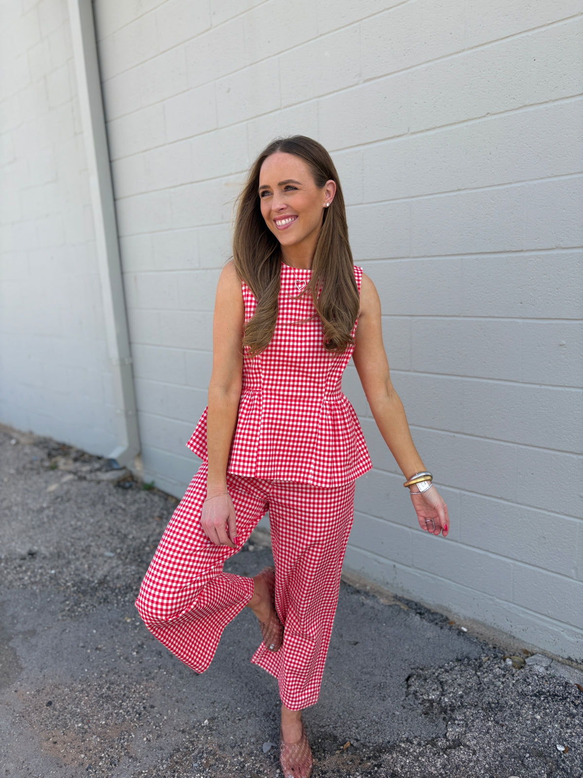 check on it gingham tank