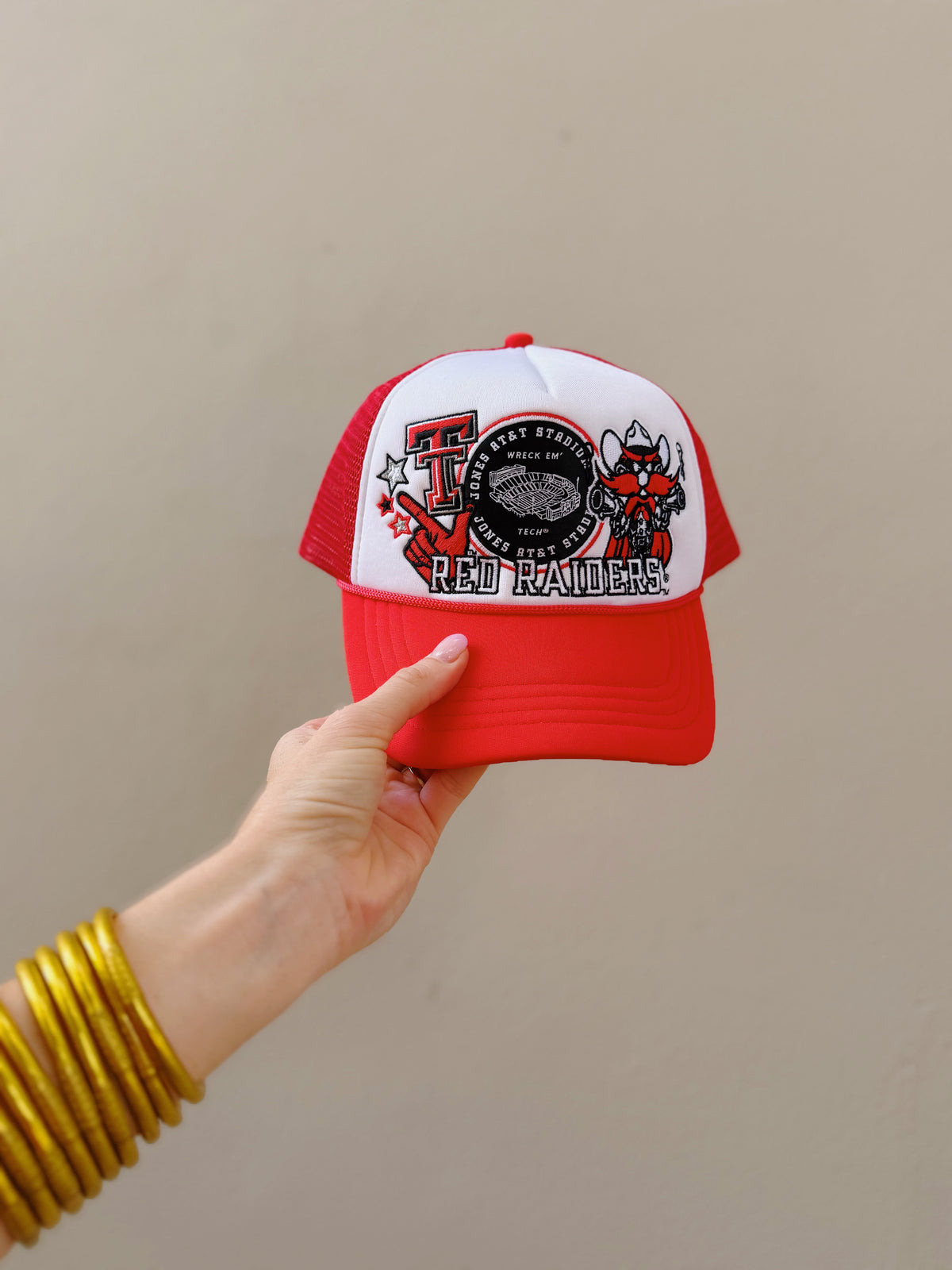 texas tech layer patch foam trucker