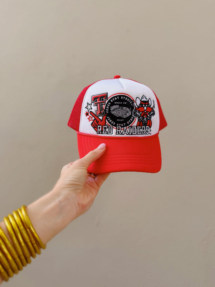 texas tech layer patch foam trucker