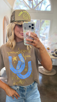 busy counting my lucky stars cropped tee