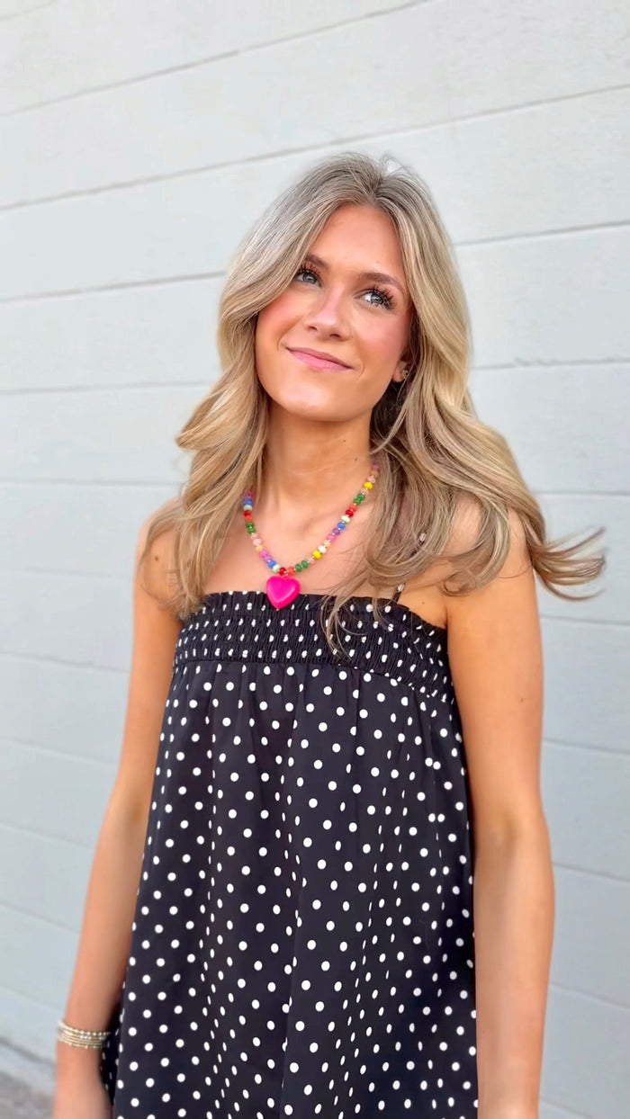 on the dotted line mini dress