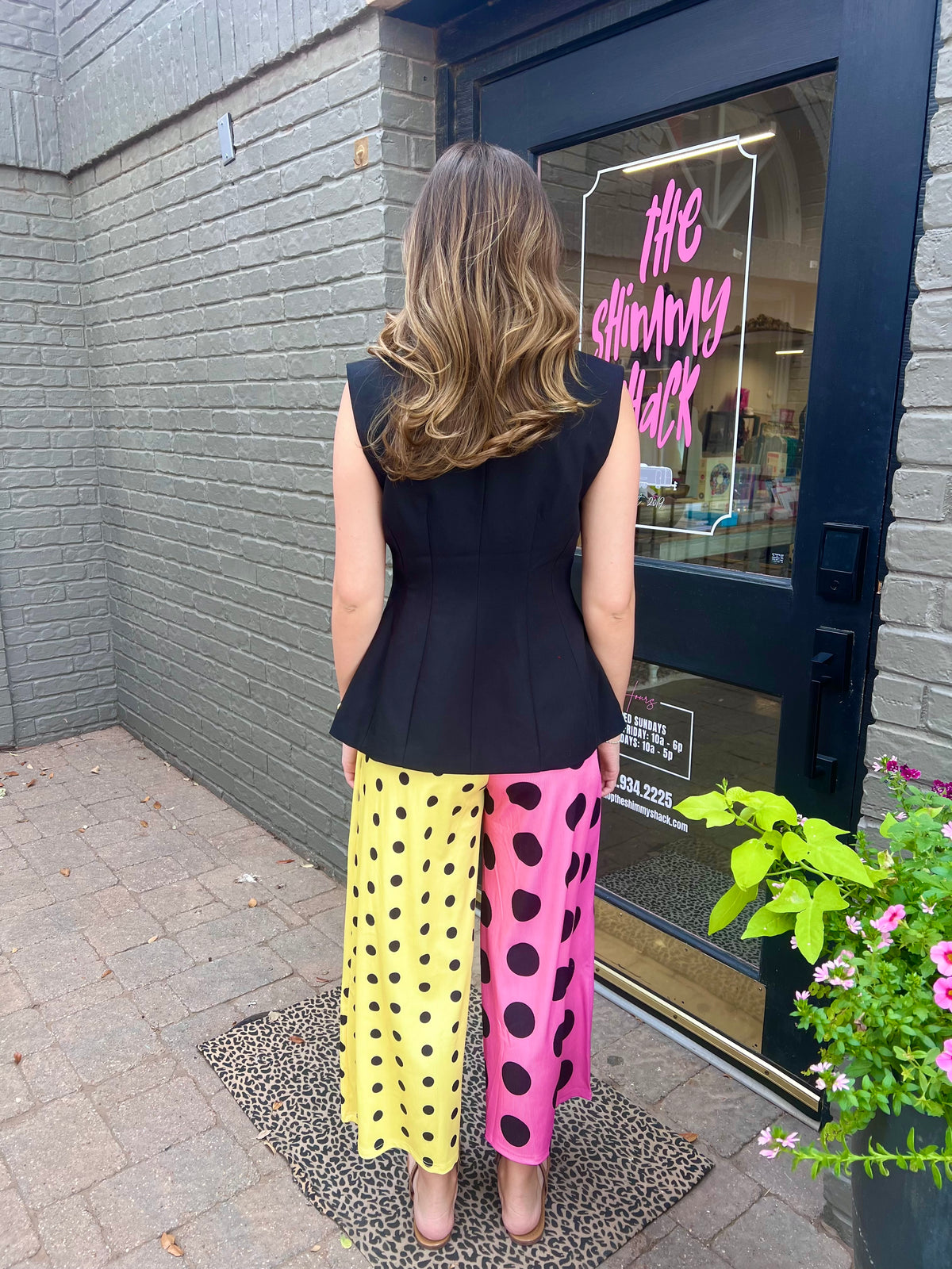 halfsies polka dot pants
