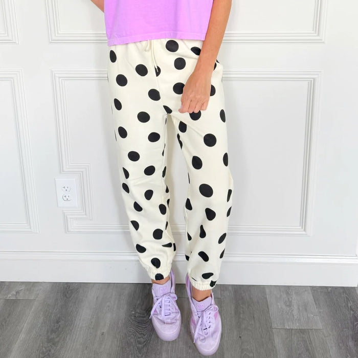 polka dot joggers