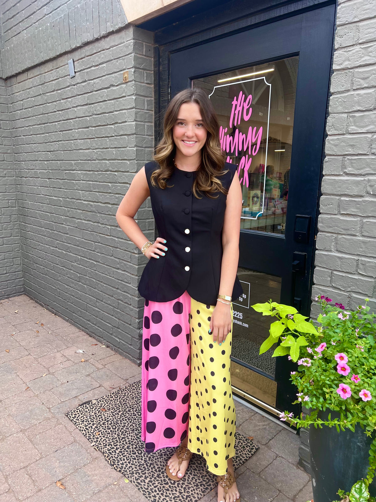 halfsies polka dot pants