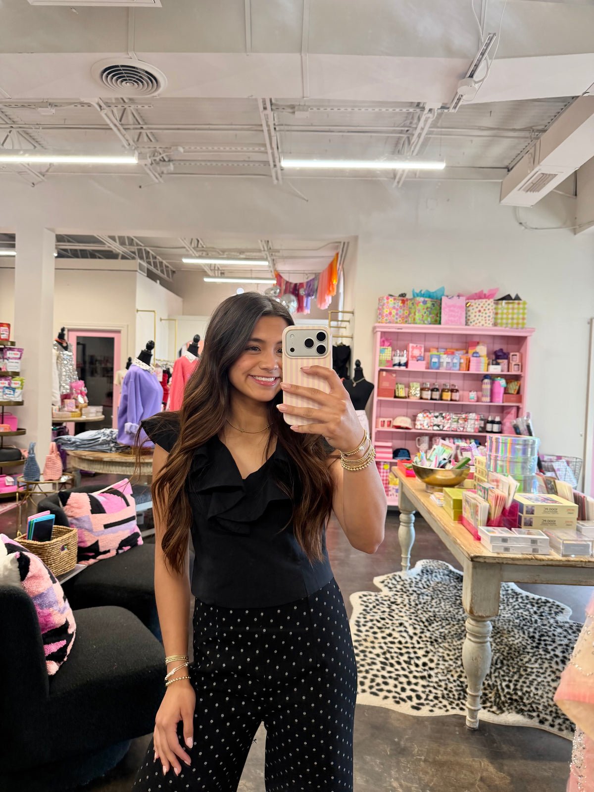 all for good cropped ruffle tank
