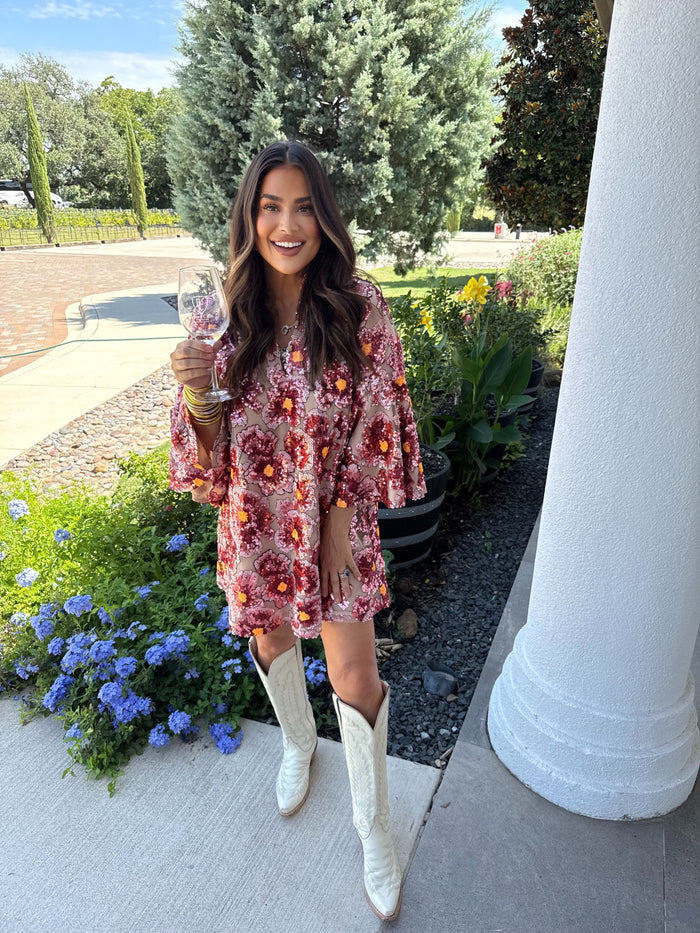 wren sequin mini dress