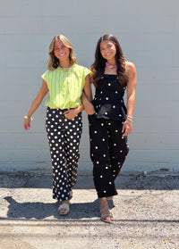 dot to dot polka dot peplum + barrel set