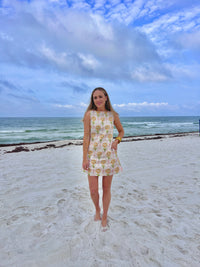 lillian floral mini dress
