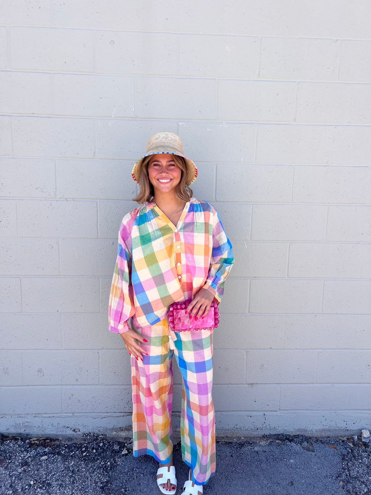 rainbow plaid daphne pant